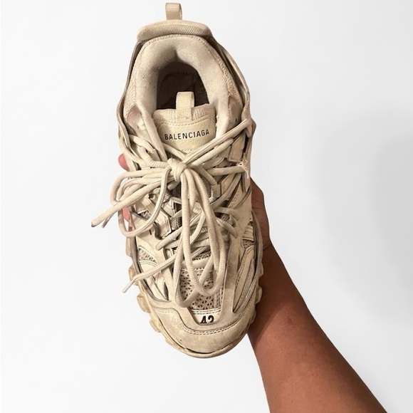 Balenciaga Men's Beige/Tan Triple-S Style Sneakers - Picture 3 of 6